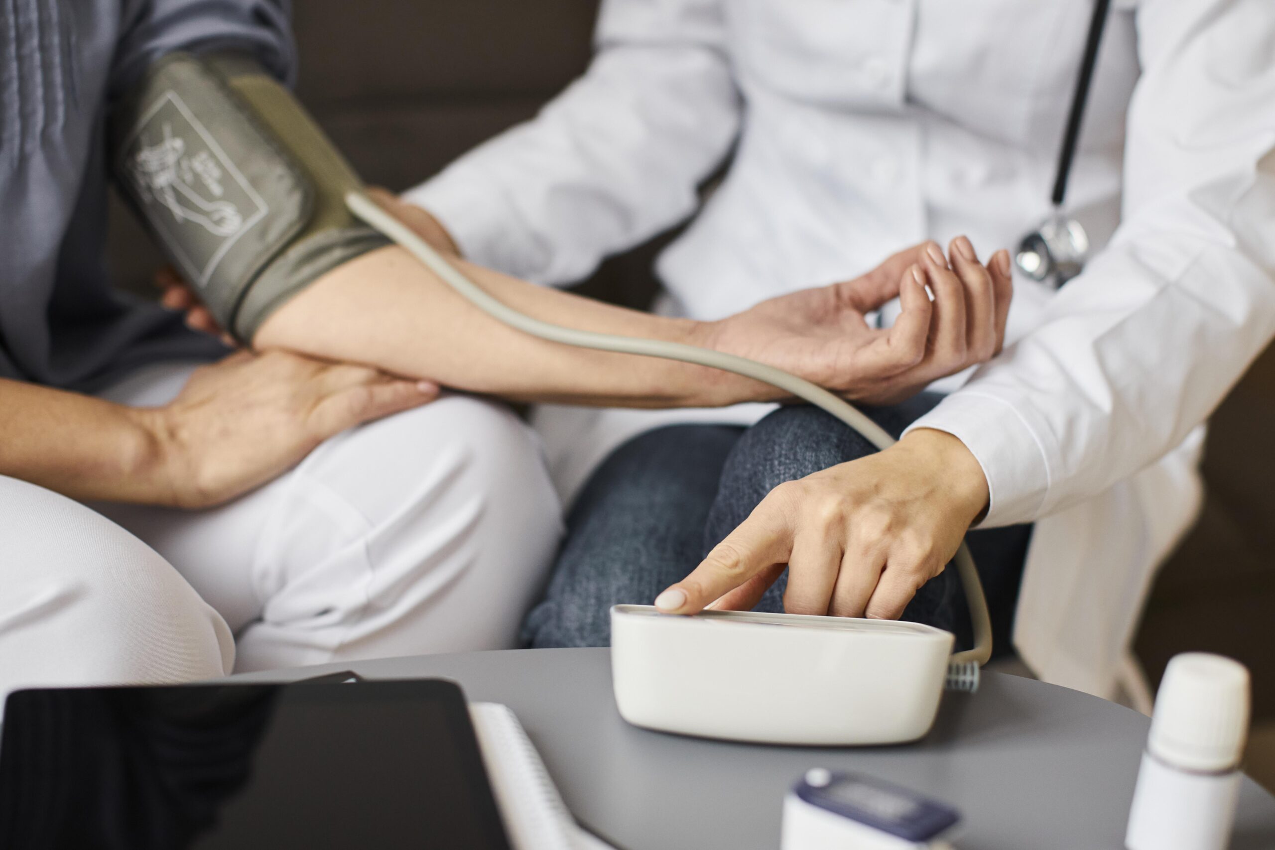 measuring blood pressure