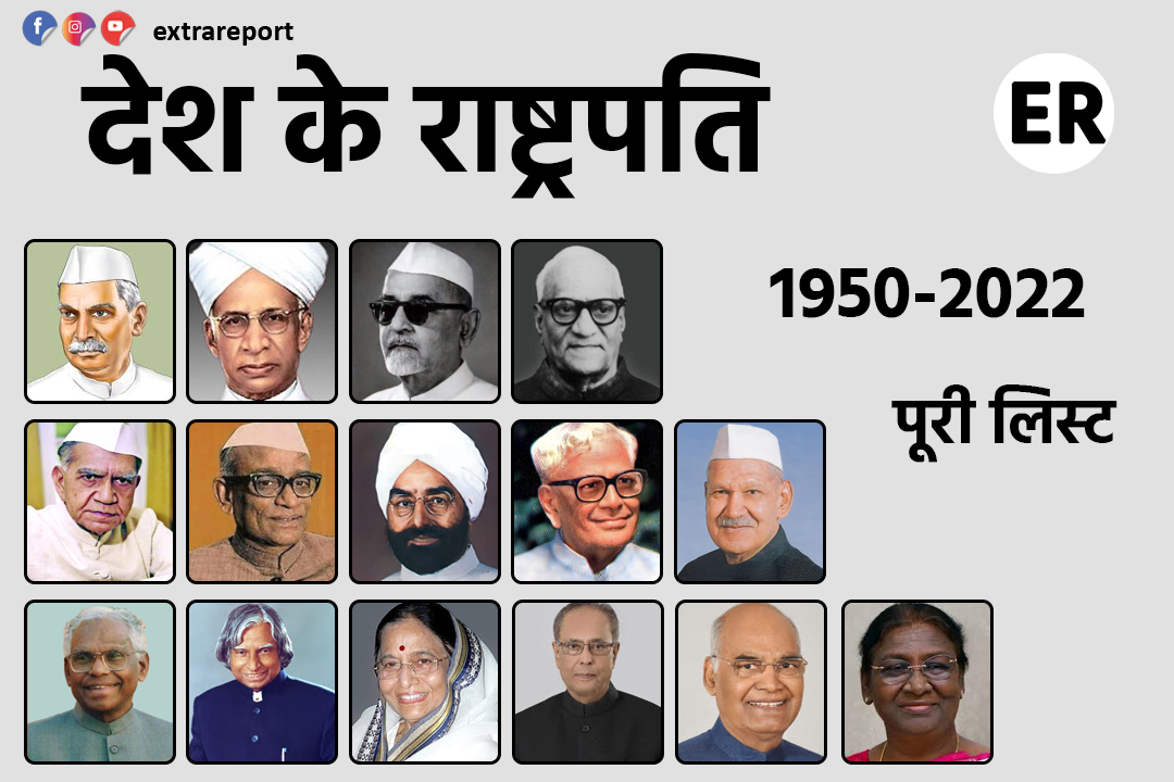 भारत के राष्ट्रपतियों के नाम Complete List of President Of India – Extra Report